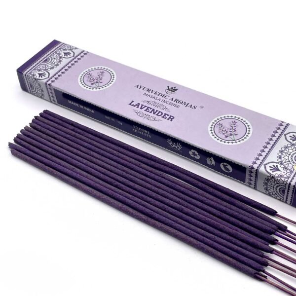 Ayurvedic Aromas Lavender Masala Incense, 15 gm, Pack of 12 - Image 4