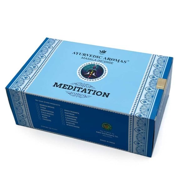 Ayurvedic Aromas Meditation Masala Incense, 15 gm, Pack of 12