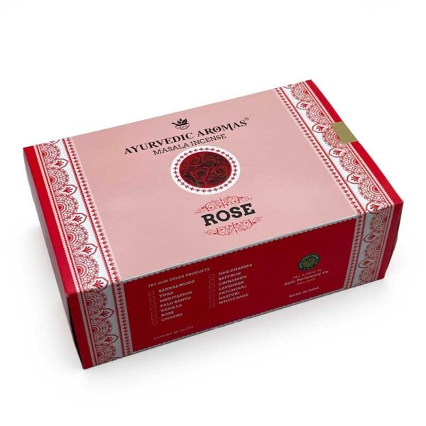 Ayurvedic Aromas Rose Masala Incense, 15 gm, Pack of 12