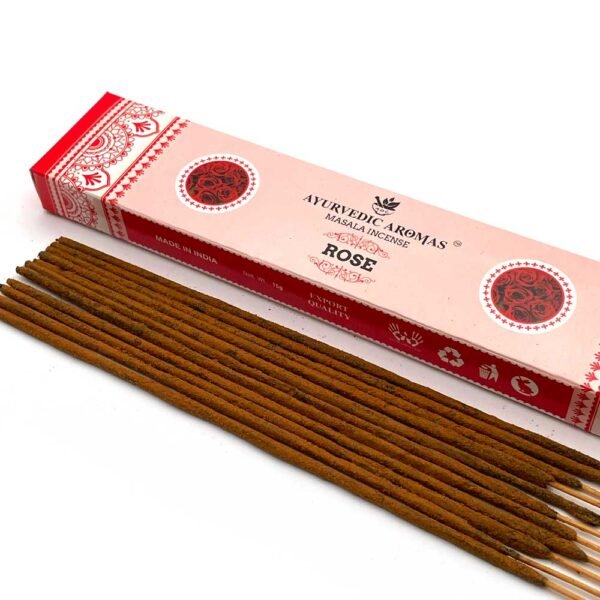Ayurvedic Aromas Rose Masala Incense, 15 gm, Pack of 12 - Image 5