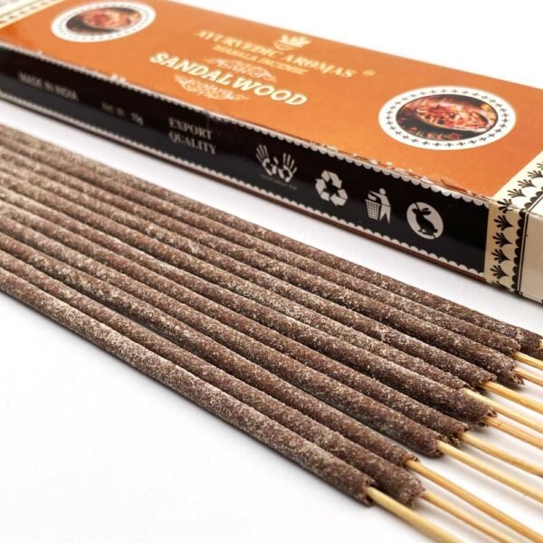 Ayurvedic Aromas Sandalwood Masala Incense, 15 gm, Pack of 12 - Image 2