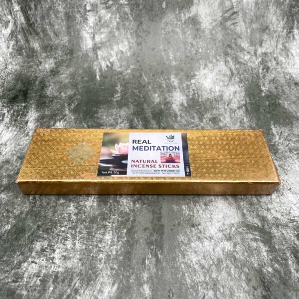 Real Meditation Natural Incense Stick with ceramic Incense Stick Holder, 50gm - Image 2