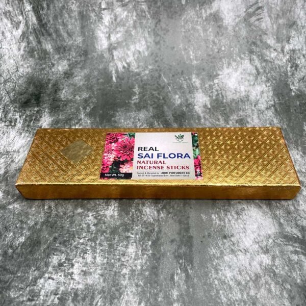 Real Sai Flora Natural Incense Stick with ceramic Incense Stick Holder, 50 gm - Image 2