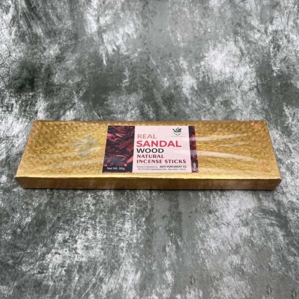 Real Sandal Wood Natural Incense Stick with ceramic Incense Stick Holder, 50 gm - Image 2