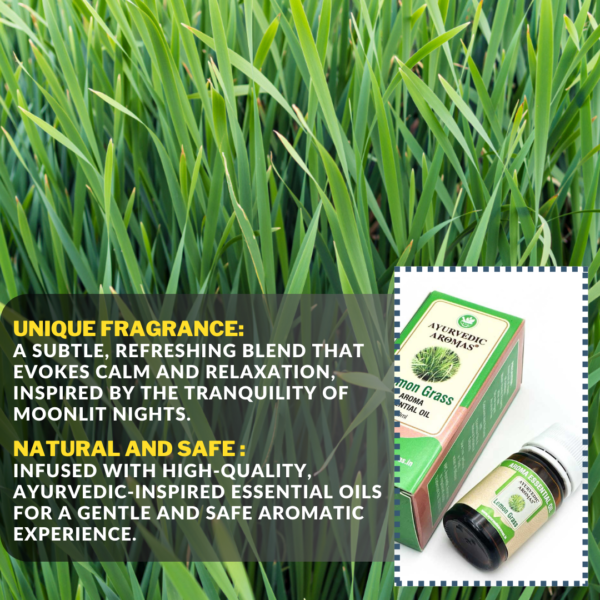 Ayurvedic Aromas Lemon Grass Diffuser Aroma Oil 10ml - Image 2