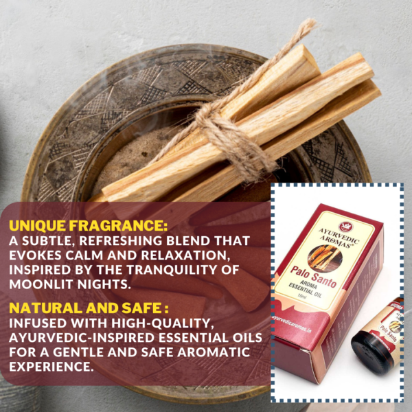 Ayurvedic Aromas Palo Santo Diffuser Aroma Oil 10ml - Image 2